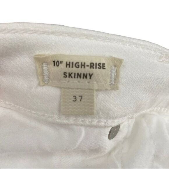 Madewell High‎ Waist Button Fly Ankle Jeans Size 37 White NWT - Picture 5 of 14